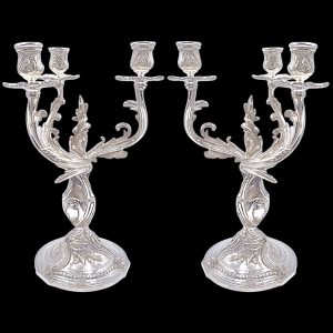 CHRISTOFLE FLAMBEAU BOUT DE TABLE, CANDELABRO